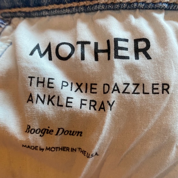MOTHER denim Pixie Dazzler Ankle Fray Sz 28 - Picture 3 of 5